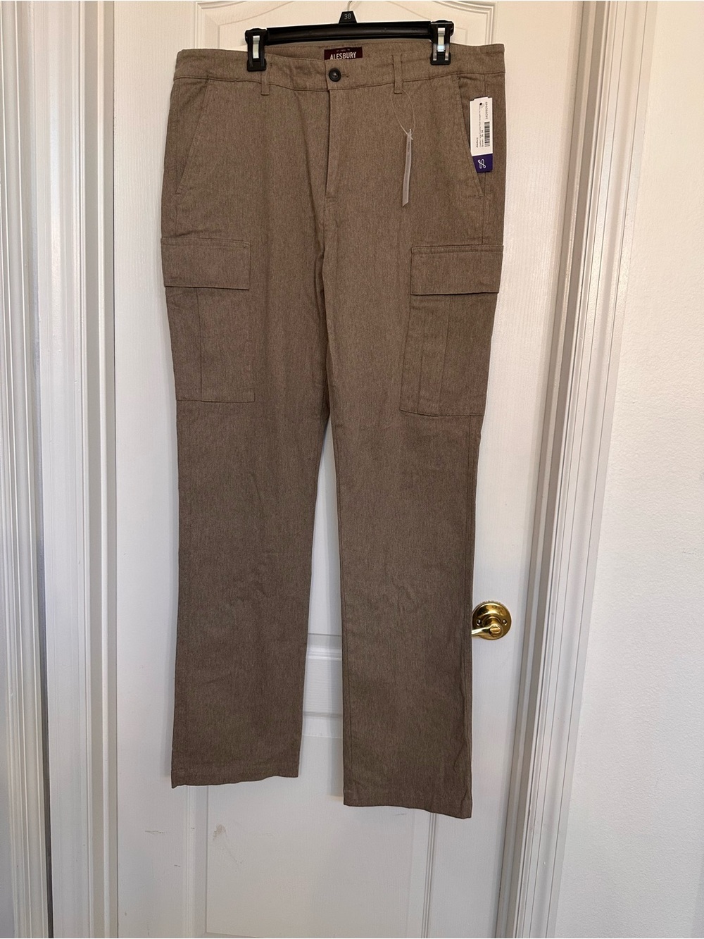 Men's Cargo Pants in Brown by Alesbury